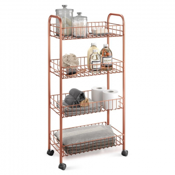 Metaltex Chariot de Salle de Bains & Cuisine Ascona Cuivre