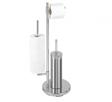 Wenko Porte-Papier Toilette avec Brosse de Wc Universalo Neo Chrome