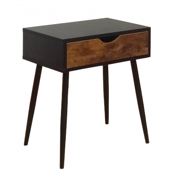 FurniStyle Table de Chevet Bono Noir