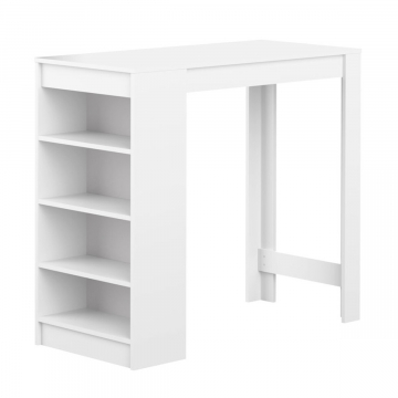 Interia Table de Bar 115 cm Vega Blanc - Béton