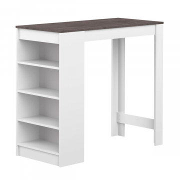 Interia Table de Bar 115 cm Vega Blanc