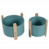 Baytex Bloempot Set Clover Blauw - 2 Stuks