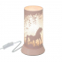 Eazy Living Lampe de Table avec Animaux Nature Rose