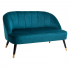 Eazy Living Samt 2-Sitzer Sofa Fara Blau