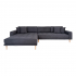 House Collection Hoekbank Milo Lounge Sofa Links Donker Grijs