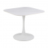 Smuk Table de Salle à Manger 90 cm Jayden Céramique Blanc