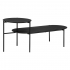 Eazy Living Table Basse 118 cm Gard Noir