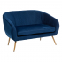 Eazy Living Samt 2-Sitzer Sofa Delray Blau