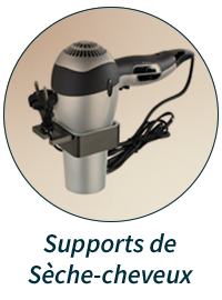 Supports pour sèche-cheveux